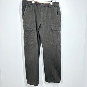 Duluth Trading Company 42 x 34 Heavy Duty Fleece Lined Cargo Pants Dark Grey